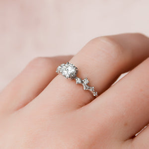 The Mia Set With A 1 Carat Round Lab Diamond