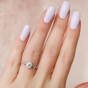 The Mia Set With A 1 Carat Round Lab Diamond