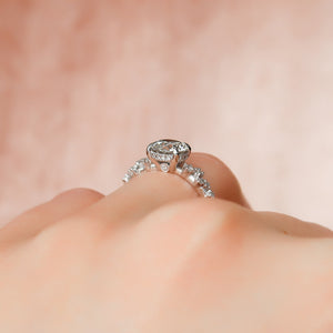 The Mia Set With A 1 Carat Round Lab Diamond