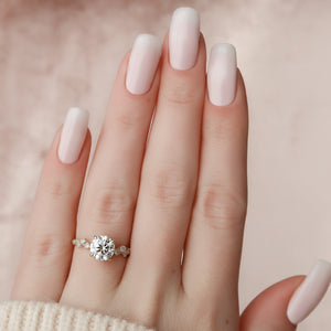 The Mia Set With A 1 Carat Round Lab Diamond