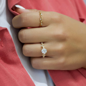 The Mia Set With A 1 Carat Round Lab Diamond