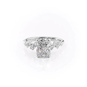 The Mia Set With A 2.5 Carat Radiant Lab Diamond