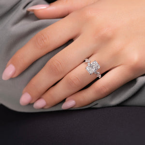The Mia Set With A 1 Carat Radiant Lab Diamond