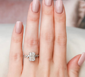 The Mia Set With A 1 Carat Radiant Lab Diamond