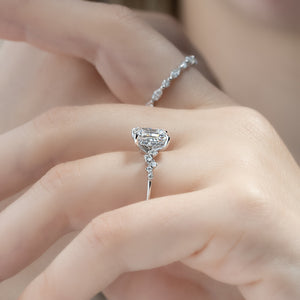 The Mia Set With A 1 Carat Radiant Lab Diamond