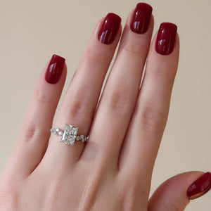 The Mia Set With A 1 Carat Radiant Lab Diamond