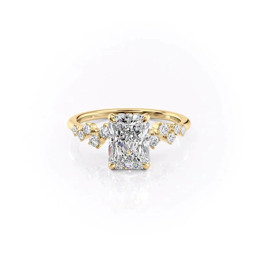 The Mia Set With A 2 Carat Radiant Lab Diamond