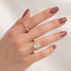 The Mia Set With A 2 Carat Radiant Lab Diamond