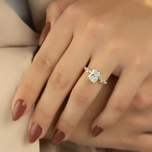 The Mia Set With A 2 Carat Radiant Lab Diamond