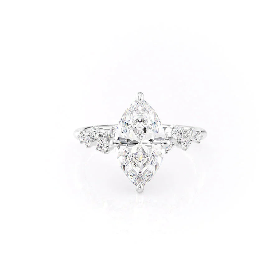 The Mia Set With A 1.5 Carat Marquise Moissanite