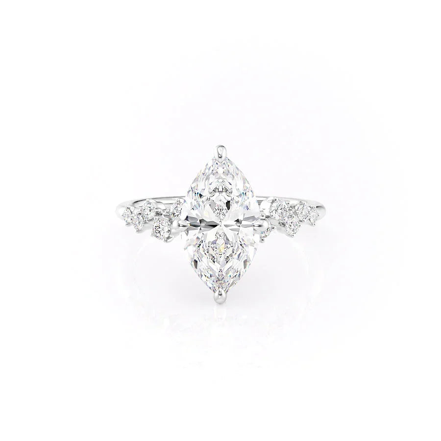 The Mia Set With A Marquise Moissanite