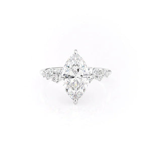 The Mia Set With A Marquise Moissanite