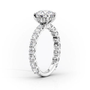 The Adelle Set With A 1.5 Carat Princess Moissanite