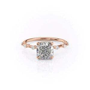 The Penelope Set With A Cushion Moissanite