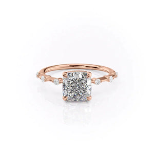 The Penelope Set With A 2.5 Carat Cushion Moissanite