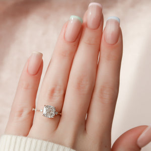 The Penelope Set With A 2 Carat Cushion Lab Diamond