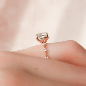 The Penelope Set With A 2 Carat Cushion Lab Diamond