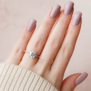 The Penelope Set With A 2 Carat Cushion Lab Diamond