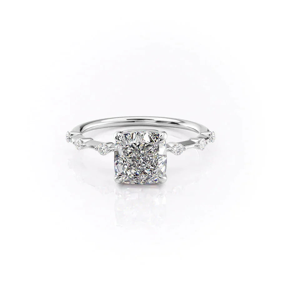 The Penelope Set With A Cushion Moissanite