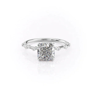 The Penelope Set With A 2 Carat Cushion Lab Diamond