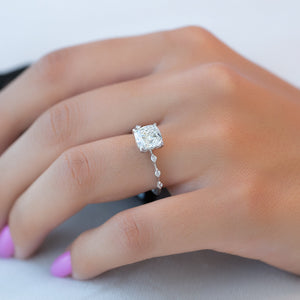 The Penelope Set With A 2 Carat Cushion Lab Diamond