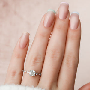 The Penelope Set With A 2 Carat Cushion Lab Diamond