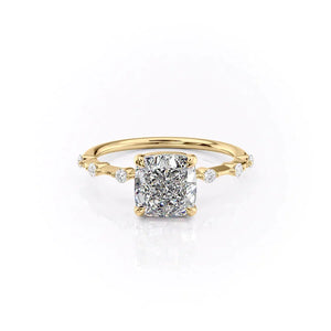 The Penelope Set With A Cushion Moissanite