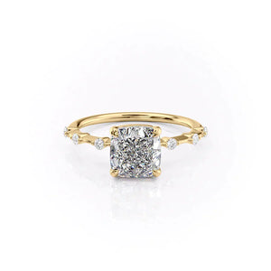 The Penelope Set With A 2.5 Carat Cushion Lab Diamond