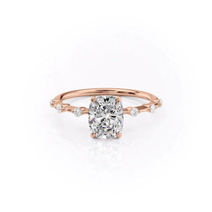 The Penelope Set With A Elongated Cushion Moissanite