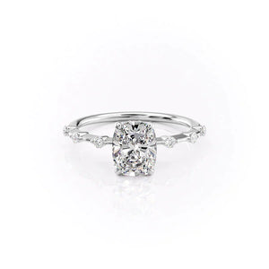 The Penelope Set With A Elongated Cushion Moissanite