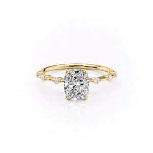 The Penelope Set With A Elongated Cushion Moissanite