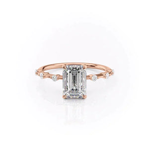 The Penelope Set With A 3.5 Carat Emerald Moissanite