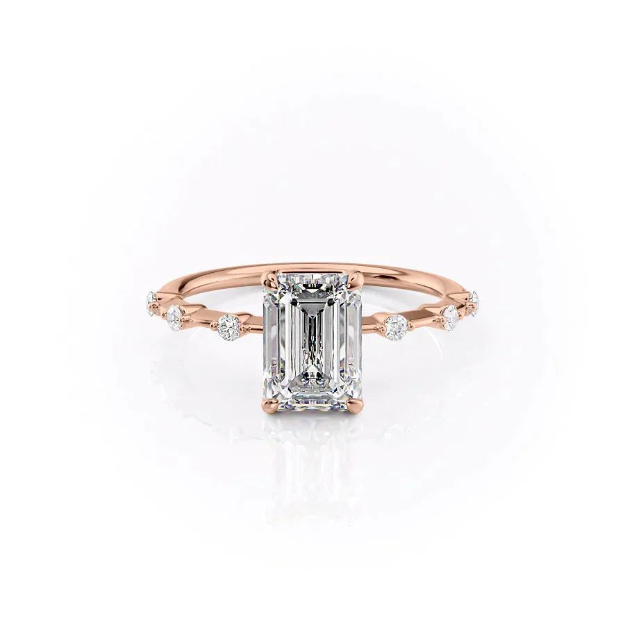 The Penelope Set With A 1.5 Carat Emerald Lab Diamond