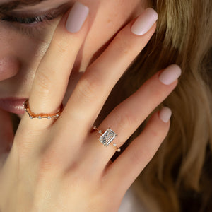 The Penelope Set With A 2 Carat Emerald Lab Diamond