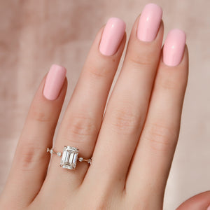 The Penelope Set With A 2 Carat Emerald Lab Diamond