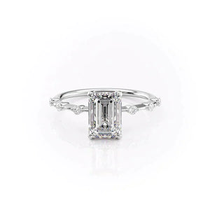 The Penelope Set With A 4.5 Carat Emerald Moissanite
