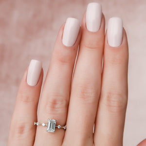 The Penelope Set With A 2 Carat Emerald Lab Diamond