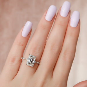 The Penelope Set With A 2 Carat Emerald Lab Diamond