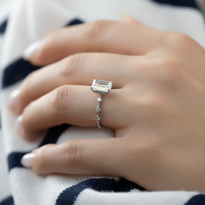 The Penelope Set With A 2 Carat Emerald Lab Diamond