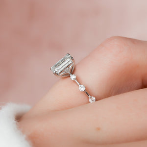 The Penelope Set With A 2 Carat Emerald Lab Diamond