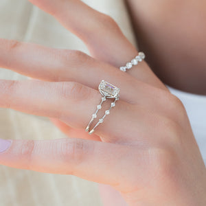 The Penelope Set With A 2 Carat Emerald Lab Diamond