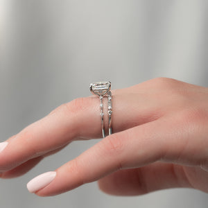 The Penelope Set With A 2 Carat Emerald Lab Diamond