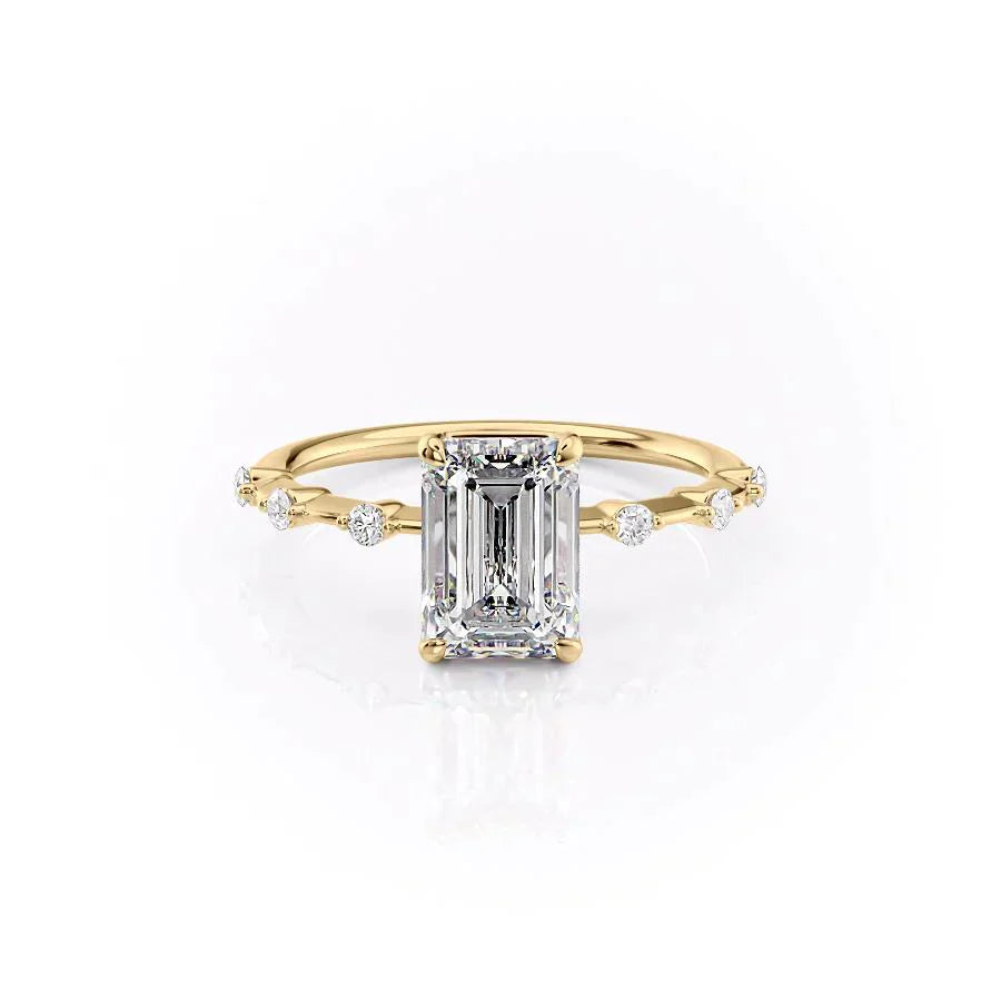 The Penelope Set With A 2 Carat Emerald Lab Diamond