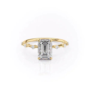 The Penelope Set With A 1.5 Carat Emerald Lab Diamond