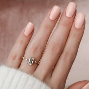 The Penelope Set With A 2 Carat Emerald Lab Diamond