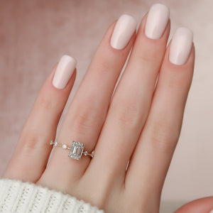 The Penelope Set With A 2 Carat Emerald Lab Diamond