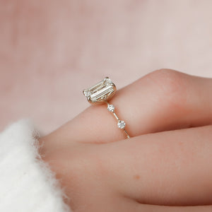 The Penelope Set With A 2 Carat Emerald Lab Diamond