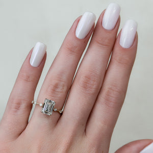 The Penelope Set With A 2 Carat Emerald Lab Diamond