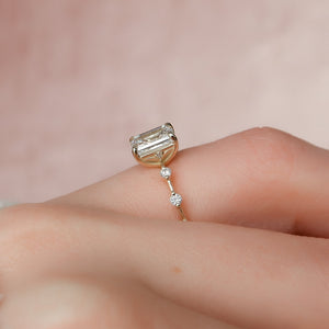The Penelope Set With A 2 Carat Emerald Lab Diamond