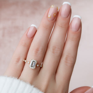 The Penelope Set With A 2 Carat Emerald Lab Diamond